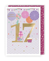 17th - Party Scene Birthday card