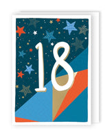 18th - 18 on Stars B/G Birthday card