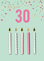 30th - Candles Birthday card