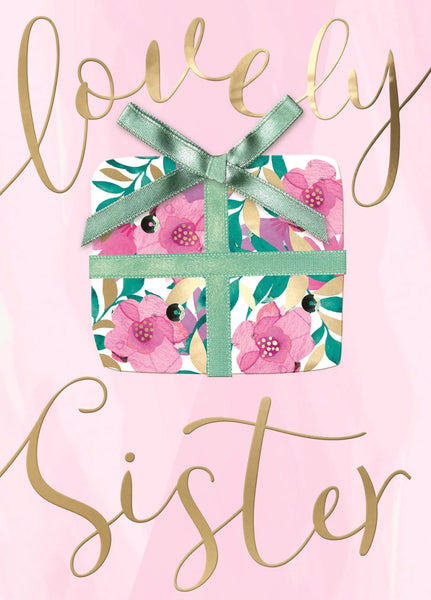 Sister - Floral Gift Birthday card