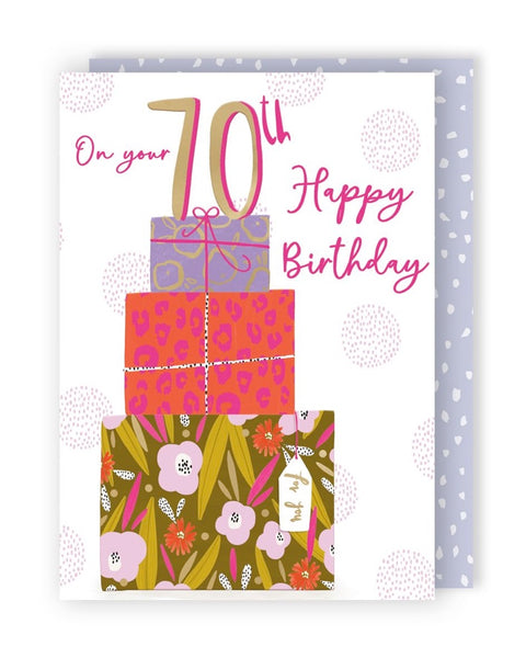 70th - Gifts Birthday card