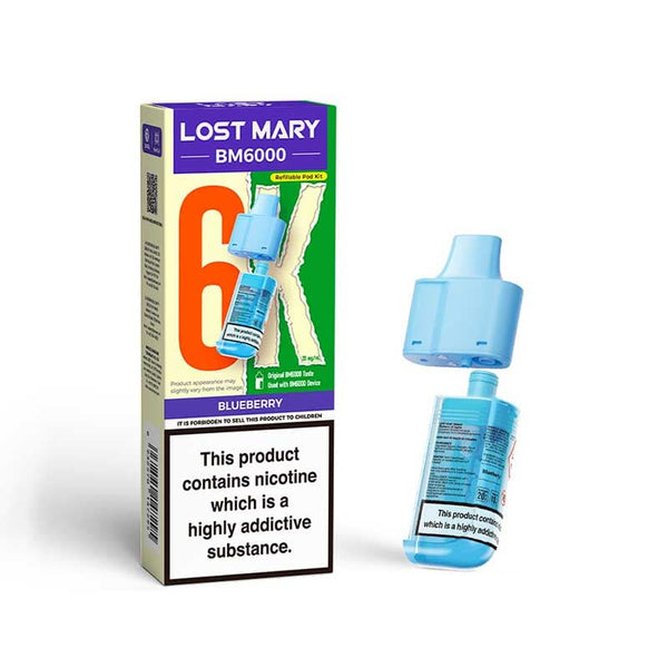 Lost Mary BM6000 Pod Blueberry 20mg - POD ONLY