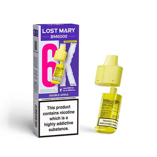 Lost Mary BM6000 Pod Double Apple 20mg POD ONLY