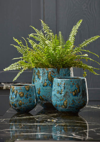 MAYA POT LIGHT BLUE 20CM X 22CM