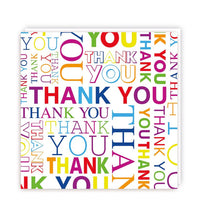 Thank you - Words - Pack of 5 Greeting Cards