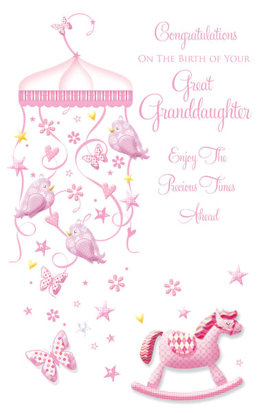 Birth Of Your Great Granddaughter Greeting Card