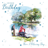 Open Male - Fishing Greeting Card