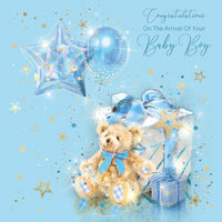 Baby Boy Grayson (Square) Greeting Card