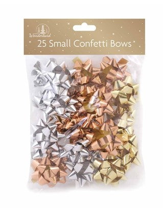 Christmas 25 Small Confetti Luxury Bows