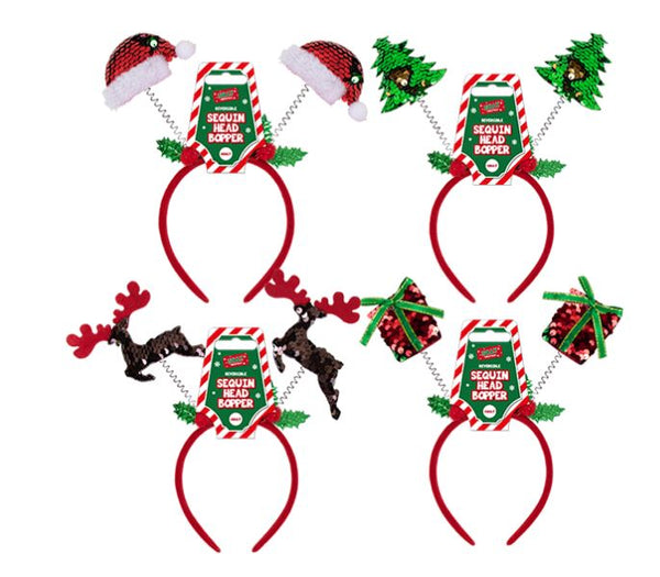 Reversible Sequin Christmas Head Boppers