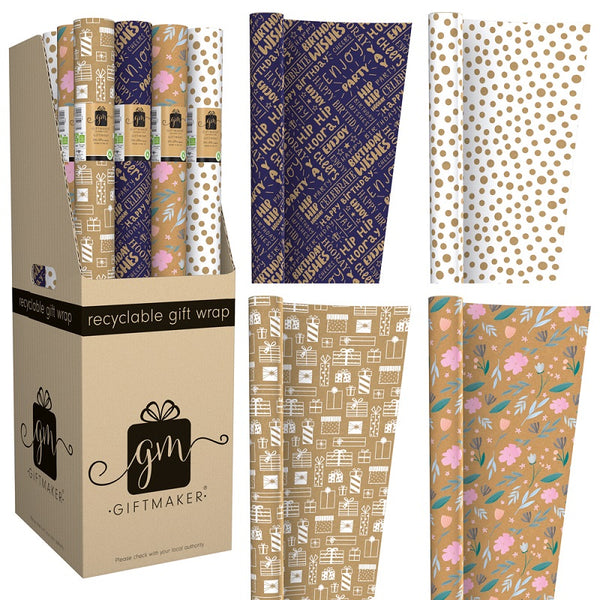 Fashion Kraft Roll Wrap 2m x 69cm