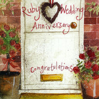 RUBY DOOR - ANNIVERSARY GREETING CARD