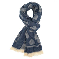 Red Cuckoo Love Heart Scarf NAVY