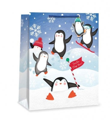 Christmas Gift Bag Kids Penguin Ex Large