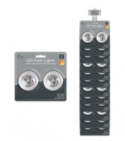 LED Push Lights 2pk With Clip Strip