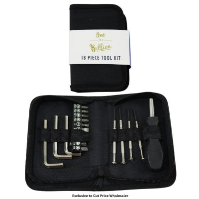 One In A Billion 18 Piece Multi Functional Tool Kit In Case