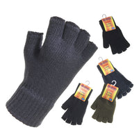 Mens Handy Gloves Fingerless Colour: Black