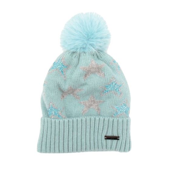 Red Cuckoo Stars Hat AQUA