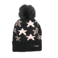 Red Cuckoo Stars Hat BLACK