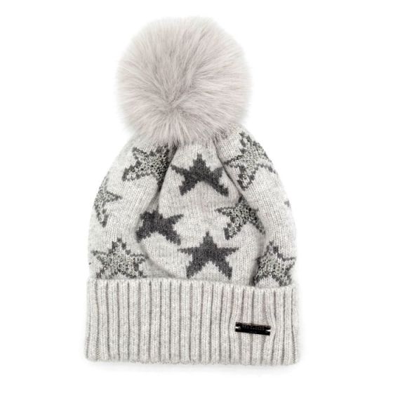 Red Cuckoo Stars Hat SILVER
