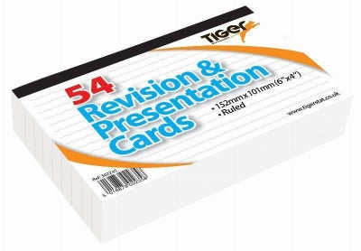 Tiger 6X4 Top Band Revision Cards 54 Pack