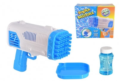 Bubble Gun Bazooka B/O 36 Blowers In Colour Box