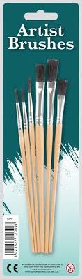 COUNTY CARD OF 6 PAINT BRUSHES