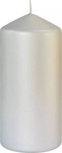 7 x 15CM MATT FINISH SILVER CANDLE - 50 HRS