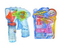 AUTO BUBBLE GUN WITH LIGHT AND 2 BUBBLE TUBS