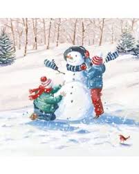 Festive Snowman Charity Cards Pk Of 6