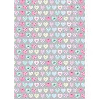 Gift Wrap Silver Hearts
