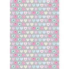 Gift Wrap Silver Hearts