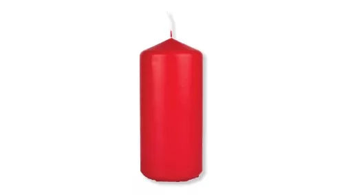 7 x 15cm RED PILLAR CANDLE (62hrs)