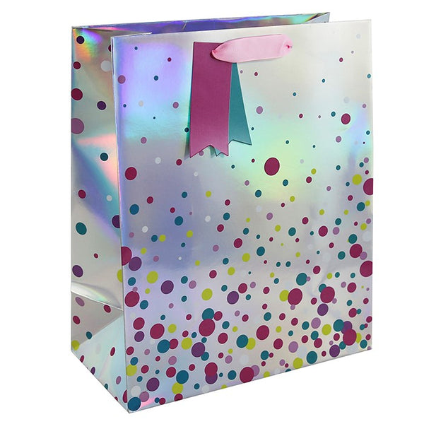 Holographic Dots Gift Bag Large