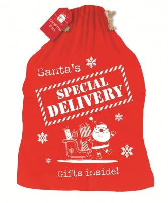 Christmas Non Woven Special Delivery Santa Sack 48 x 60cm
