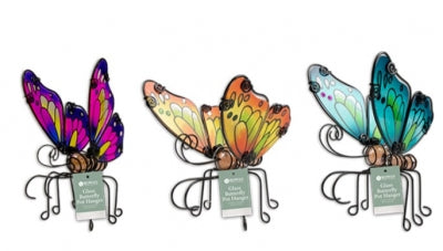 Decorative Glass Butterfly Pot Hanger