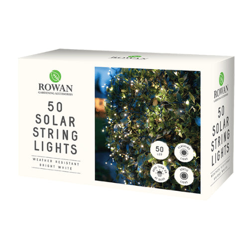 50 LED Solar String Lights Bright White