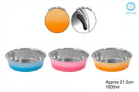 Ombre Stainless Steel Pet Bowl 21.5cm 1600ml