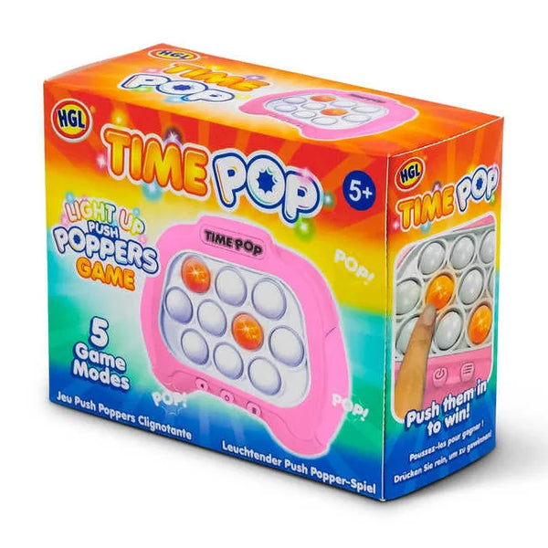 Time Pop Light Up Push Popper Game Pink