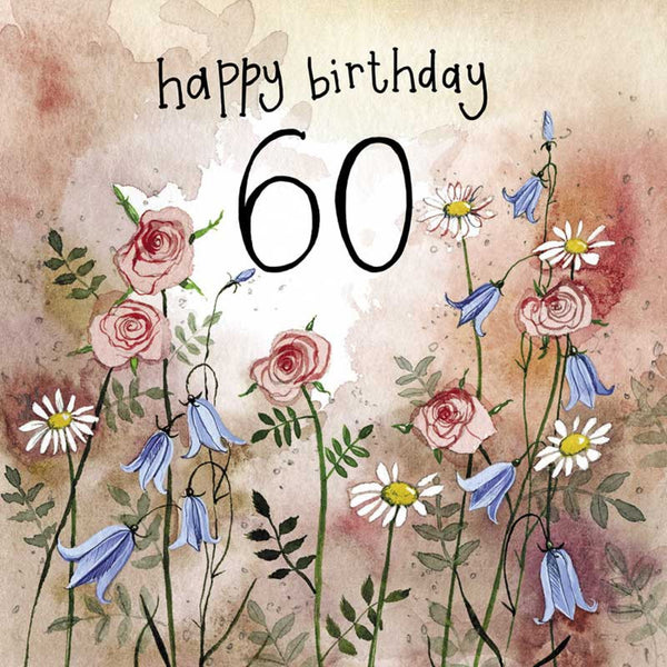 SUNSHINE 60TH BIRTHDAY GREETING CARD