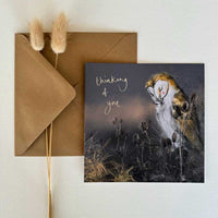 BARN OWL THINKING OF YOU GREETING CARD