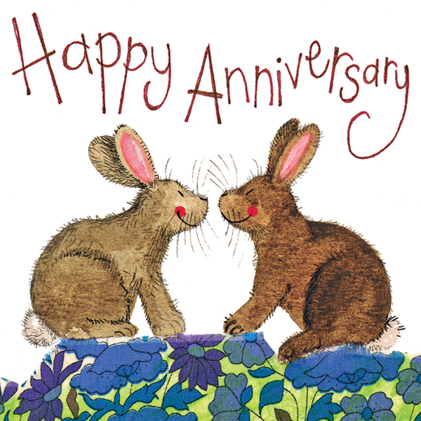 ANNIVERSARY BUNNIES LITTLE SPARKLE GREETING CARD