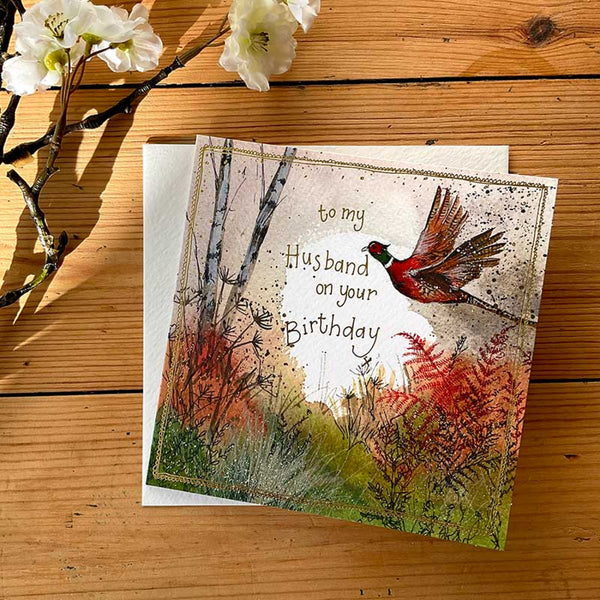 PHEASANT & BRACKEN HUSBAND GREETING CARD