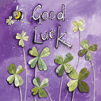 LUCKY BEE GOOD LUCK GREETING CARD