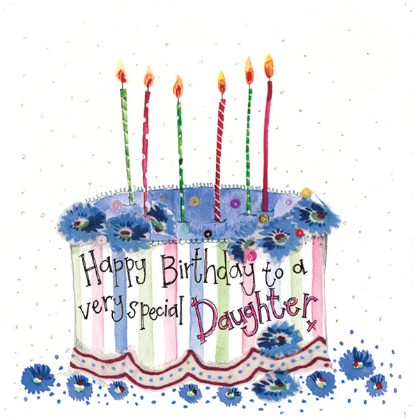 DAUGHTER CAKE BIRTHDAY GREETING CARD