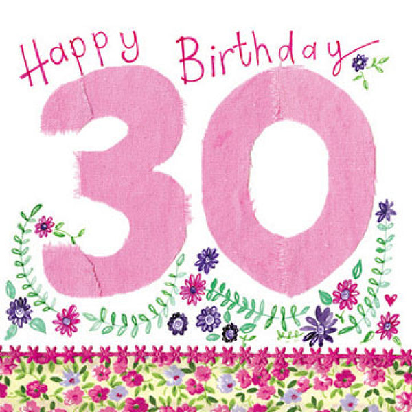 30th 30 SPARKLE GREETING CARD