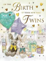 twin babies card
