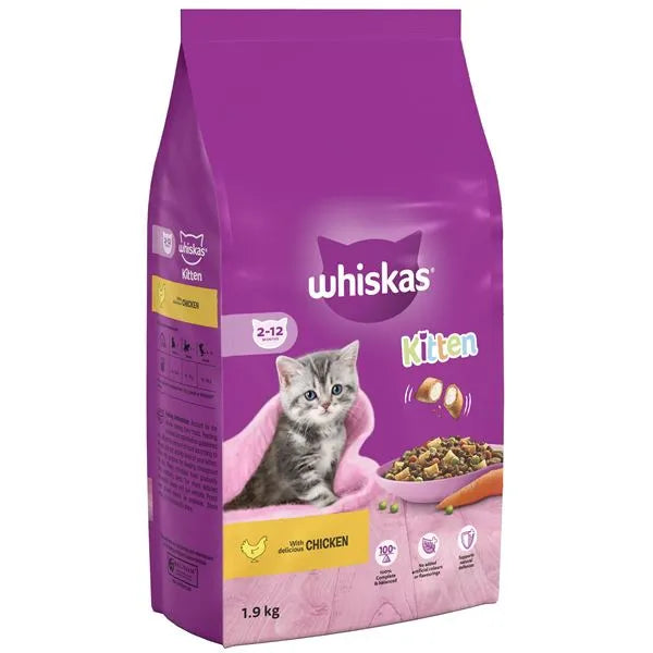 Whiskas 2-12mths Cat Complete Dry With Chicken 1.9kg