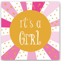 The Compost Heap - It's a Girl - Baby Birth Card