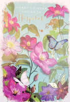 HOSPITAL / CLEMATIS GREETING CARD